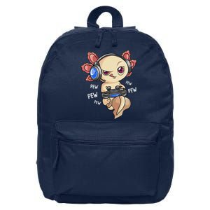 Gaming Axolotl Gamers Kawaii Video Game Funny Animal 16 in Basic Backpack