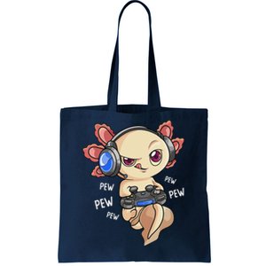 Gaming Axolotl Gamers Kawaii Video Game Funny Animal Tote Bag