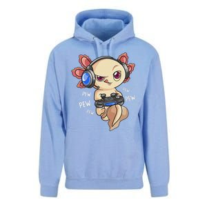 Gaming Axolotl Gamers Kawaii Video Game Funny Animal Unisex Surf Hoodie