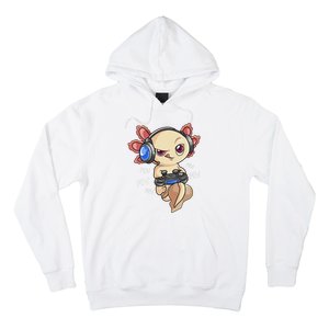 Gaming Axolotl Gamers Kawaii Video Game Funny Animal Hoodie