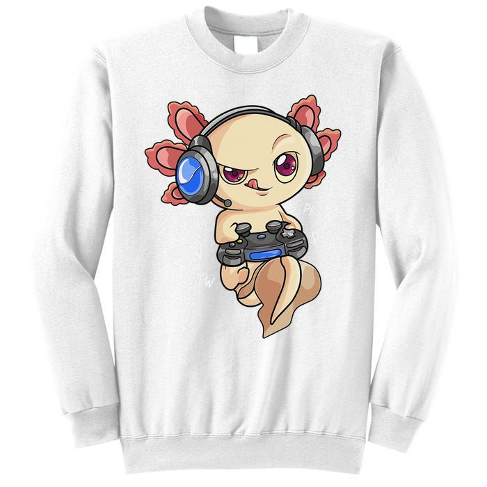 Gaming Axolotl Gamers Kawaii Video Game Funny Animal Sweatshirt