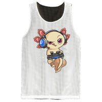 Gaming Axolotl Gamers Kawaii Video Game Funny Animal Mesh Reversible Basketball Jersey Tank