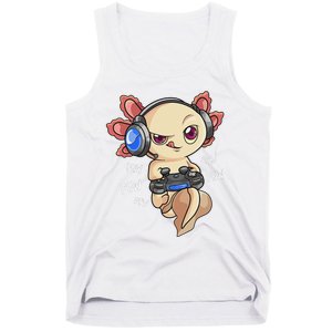 Gaming Axolotl Gamers Kawaii Video Game Funny Animal Tank Top