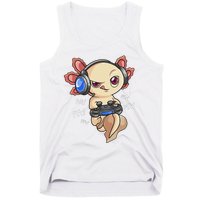 Gaming Axolotl Gamers Kawaii Video Game Funny Animal Tank Top