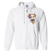 Gaming Axolotl Gamers Kawaii Video Game Funny Animal Full Zip Hoodie