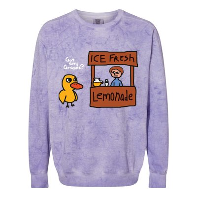 Got Any Grapes Duck Song Lemonade Colorblast Crewneck Sweatshirt