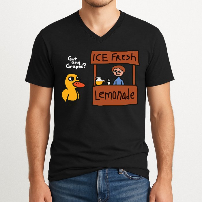 Got Any Grapes Duck Song Lemonade V-Neck T-Shirt
