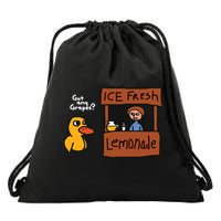 Got Any Grapes Duck Song Lemonade Drawstring Bag