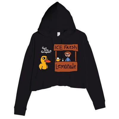 Got Any Grapes Duck Song Lemonade Crop Fleece Hoodie