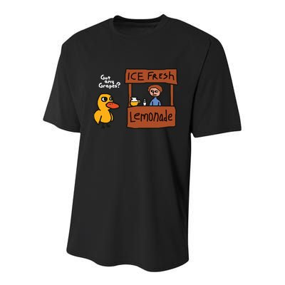 Got Any Grapes Duck Song Lemonade Youth Performance Sprint T-Shirt