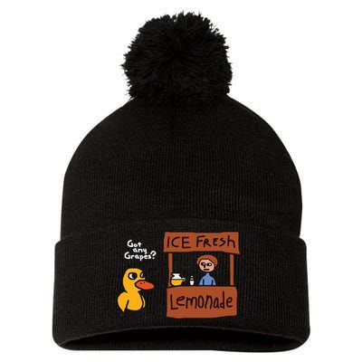 Got Any Grapes Duck Song Lemonade Pom Pom 12in Knit Beanie