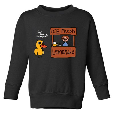 Got Any Grapes Duck Song Lemonade Toddler Sweatshirt