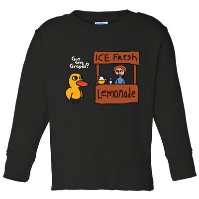 Got Any Grapes Duck Song Lemonade Toddler Long Sleeve Shirt