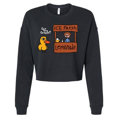 Got Any Grapes Duck Song Lemonade Cropped Pullover Crew