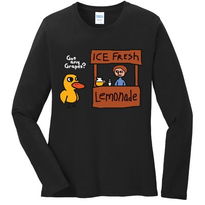 Got Any Grapes Duck Song Lemonade Ladies Long Sleeve Shirt