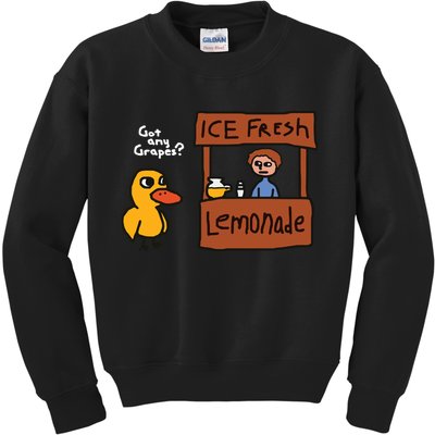Got Any Grapes Duck Song Lemonade Kids Sweatshirt