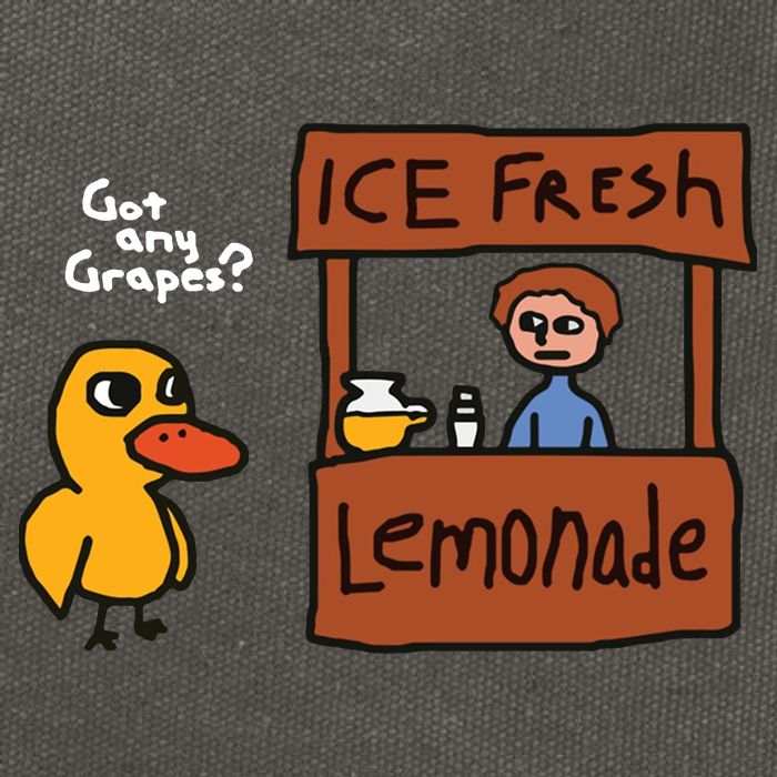 Got Any Grapes Duck Song Lemonade Cotton Canvas Backpack