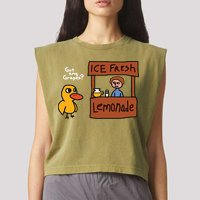 Got Any Grapes Duck Song Lemonade Garment-Dyed Women's Muscle Tee