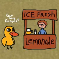 Got Any Grapes Duck Song Lemonade Garment-Dyed Women's Muscle Tee