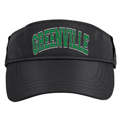 Greenville Arched Green Text Adult Drive Performance Visor