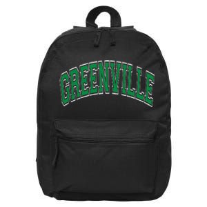 Greenville Arched Green Text 16 in Basic Backpack