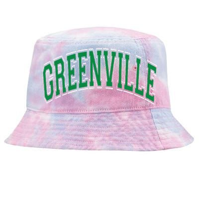 Greenville Arched Green Text Tie-Dyed Bucket Hat