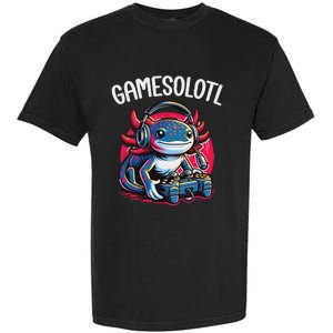 Gamesolotl Axolotl Gamer Anime Gifts Kawaii Garment-Dyed Heavyweight T-Shirt