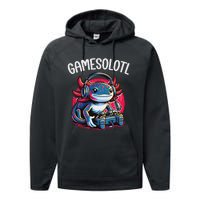 Gamesolotl Axolotl Gamer Anime Gifts Kawaii Performance Fleece Hoodie