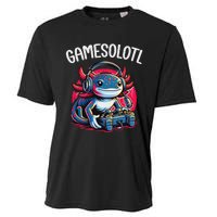 Gamesolotl Axolotl Gamer Anime Gifts Kawaii Cooling Performance Crew T-Shirt