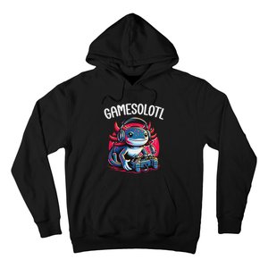 Gamesolotl Axolotl Gamer Anime Gifts Kawaii Hoodie