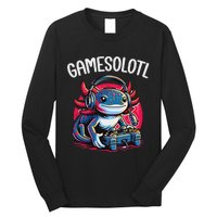 Gamesolotl Axolotl Gamer Anime Gifts Kawaii Long Sleeve Shirt