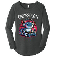 Gamesolotl Axolotl Gamer Anime Gifts Kawaii Women's Perfect Tri Tunic Long Sleeve Shirt