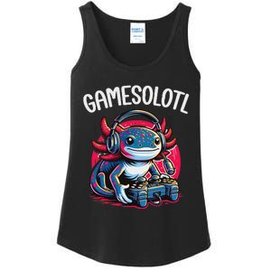 Gamesolotl Axolotl Gamer Anime Gifts Kawaii Ladies Essential Tank