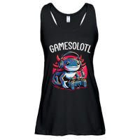 Gamesolotl Axolotl Gamer Anime Gifts Kawaii Ladies Essential Flowy Tank