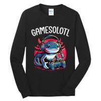 Gamesolotl Axolotl Gamer Anime Gifts Kawaii Tall Long Sleeve T-Shirt