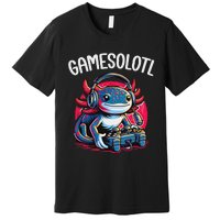 Gamesolotl Axolotl Gamer Anime Gifts Kawaii Premium T-Shirt