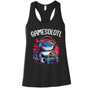 Gamesolotl Axolotl Gamer Anime Gifts Kawaii Women's Racerback Tank