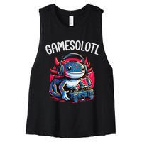 Gamesolotl Axolotl Gamer Anime Gifts Kawaii Women's Racerback Cropped Tank