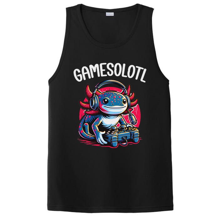 Gamesolotl Axolotl Gamer Anime Gifts Kawaii PosiCharge Competitor Tank