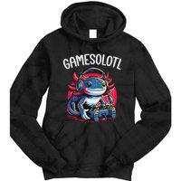 Gamesolotl Axolotl Gamer Anime Gifts Kawaii Tie Dye Hoodie