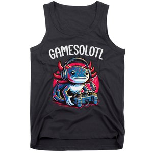 Gamesolotl Axolotl Gamer Anime Gifts Kawaii Tank Top