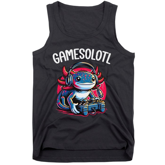 Gamesolotl Axolotl Gamer Anime Gifts Kawaii Tank Top