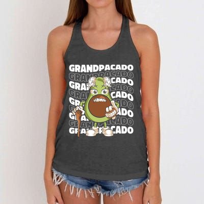Grandpa Avocado Grandparent Meaningful Gift Granddad Grandfather Gift Women's Knotted Racerback Tank