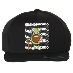 Grandpa Avocado Grandparent Meaningful Gift Granddad Grandfather Gift Wool Snapback Cap