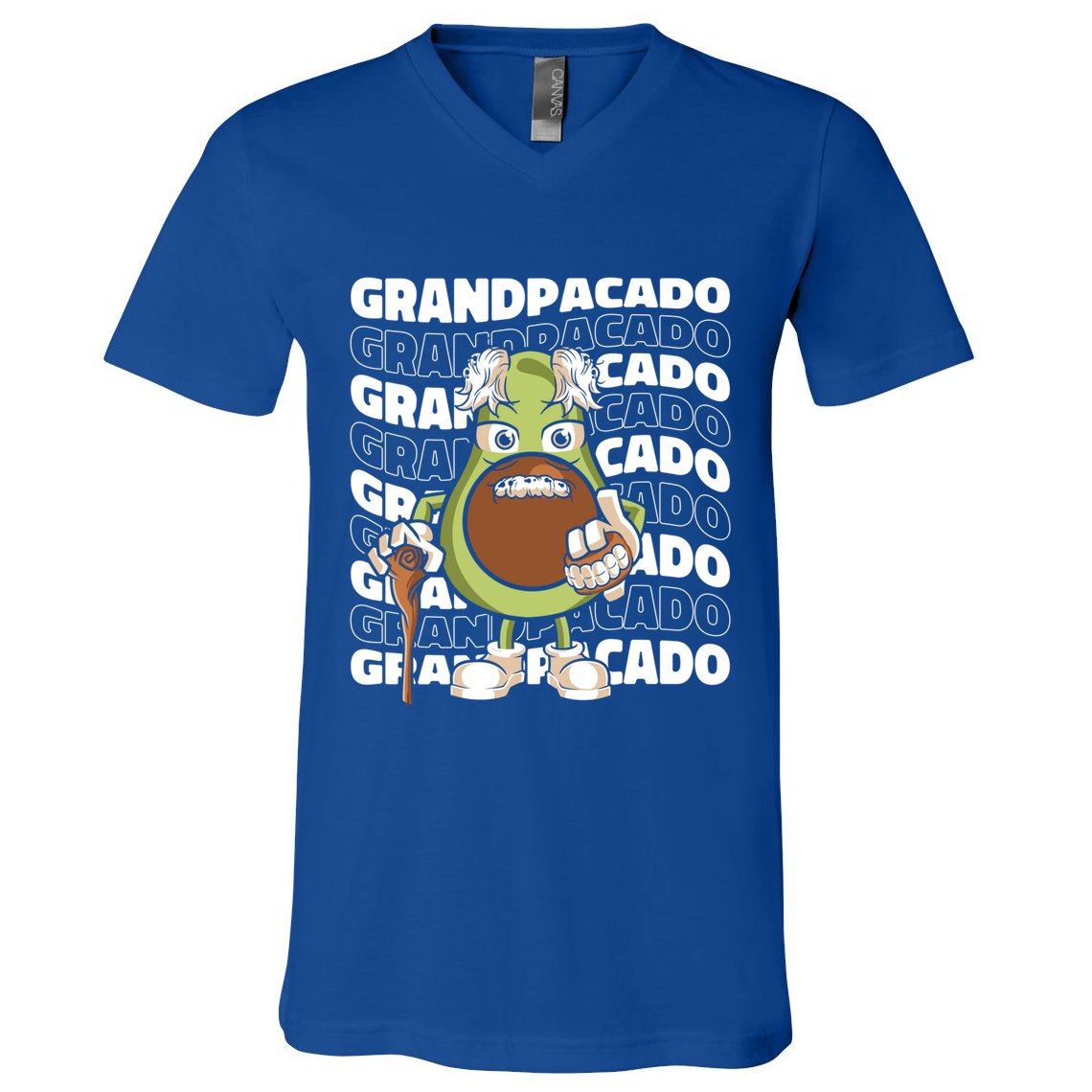 Grandpa Avocado Grandparent Meaningful Gift Granddad Grandfather Gift V-Neck T-Shirt