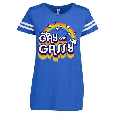 Gay And Gassy LGBT Pride Month Enza Ladies Jersey Football T-Shirt