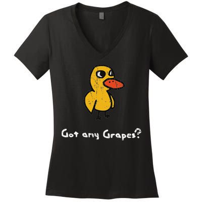 Got Any Grapes Duck Women's V-Neck T-Shirt