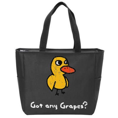 Got Any Grapes Duck Zip Tote Bag