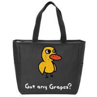 Got Any Grapes Duck Zip Tote Bag