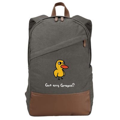 Got Any Grapes Duck Cotton Canvas Backpack